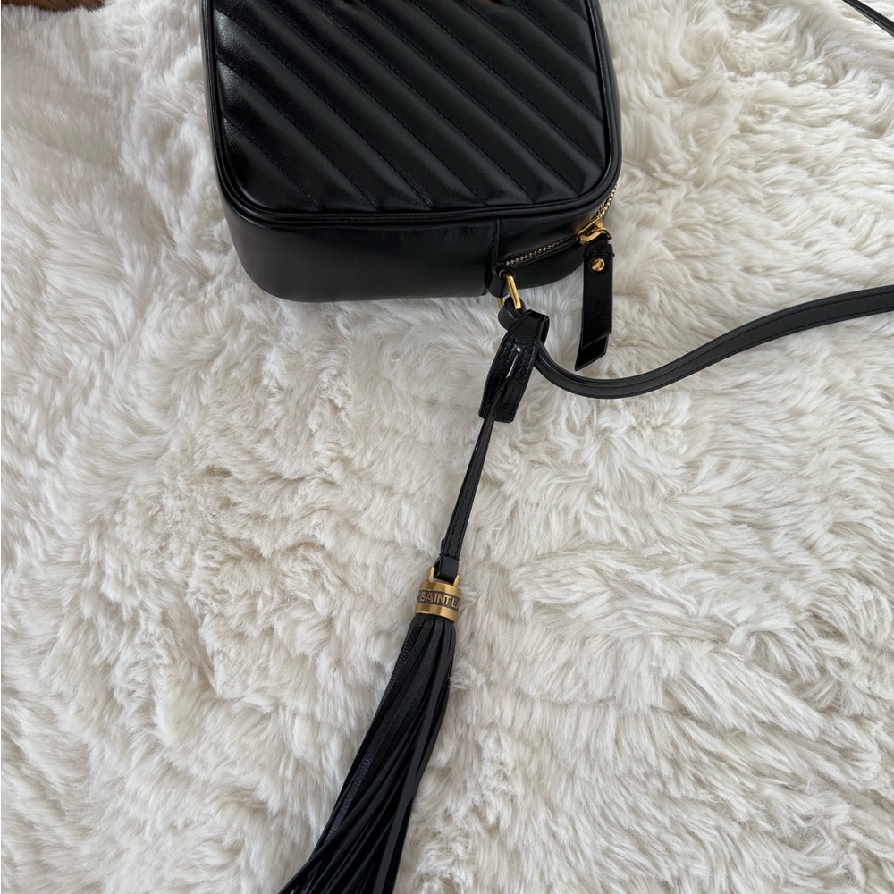 Saint Laurent Black Lou Camera Crossbody Bag - Picture 8 of 9